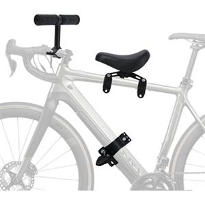 BWBIKE Seggiolino Anteriore Rimovibile per Bambini 2-5 Anni con Poggiapiedi, Manubrio di Sicurezza e Pedali - Compatibile con Biciclette MTB Adulto (Supporto Anteriore)