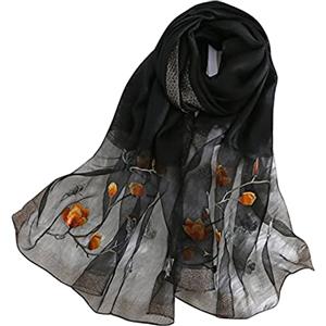 WEIGEER Silk Scarf Sciarpa da donna in seta Shawl Satin Natural Pure Hijab Thin Masks Silk Cloth Luxury Binder seta da donna muslin Lotus Beach Scarf