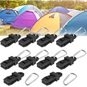KLYNGTSK 10 Pezzi Clip per Tenda da Campeggio Tarp Clips per Tenda Morsetto da Campeggio Antivento Morsetto per Tenda da Sole per attività all'aperto