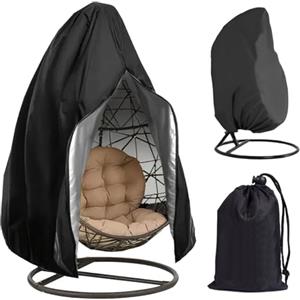 wocpvm Fodera per Sedia Sospesa, 210D Copertura per Sedia Sospesa con Cerniera, Rivestimento della Sedia Sospesa, Fodere per Sedia Dondolo Esterno per Balcone Giardino Patio, 190 x 115cm