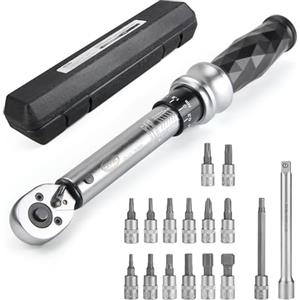 CXWXC Chiave dinamometrica bicicletta 1/4 pollici, coppia da 1 a 25 Nm, strumento di riparazione coppia chiave con esagono incassato esagonale Torx Kit per bici da corsa, MTB, bici da città