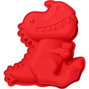 TheStriven Stampo da forno a forma di dinosauro in silicone - Stampo per torta 3D Stampo per cioccolato antiaderente per compleanni e feste per bambini (A)