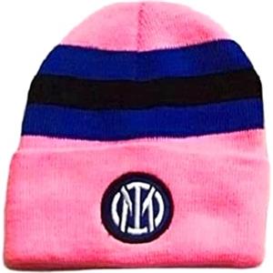 CALCIOGADGETS Berretto INTER UFFICIALE Donna Logo Nuovo 2021 Cuffia Cappello Cappellino Invernale Rosa Ricamato CUFINRO