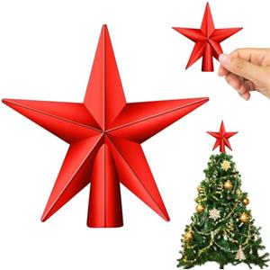 XIABYAYU Mini Stella Albero di Natale, Puntale per Albero di Natale, Alberos di Natalizia Topper, 11 cm, Decorazione per Natalizia Festa