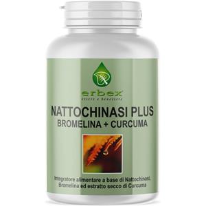ERBEX Srl NATTOCHINASI COMPLEX 30 capsule con nattochinasi, bromelina e curcuma