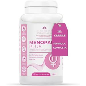 Salus Eterna Menopausa Plus - Integratore Menopausa Passiflora 120 Capsule con Trifoglio Rosso, Agnocasto e Kudzu - Fitoestrogeni Naturali per Vampate, Sudorazioni, Umore e Sonno
