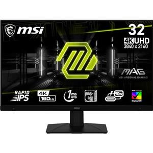 MSI MAG 322UPF Monitor Gaming 32" UHD - Pannello IPS Rapid (3840 x 2160), 160 Hz / 1ms GtG, 125.7% sRGB, Design senza cornice, DisplayHDR 400 - DP 1.4a, USB Type-C, HDMI