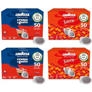 Lavazza, Caffè in Gusti Assortiti, 2 Pack da 50 Cialde Crema e Gusto, 2 Pack da 50 Cialde Suerte