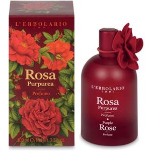 L'Erbolario Rosa Purpurea Profumo Femminile 100 ml - Fragranza Elegante con Note di Mandarino e Rosa Rossa