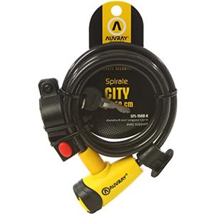 AUVRAY splk150 a uv08 Lucchetto bicicletta, L: 1500 mm - diametro: 8 mm, giallo