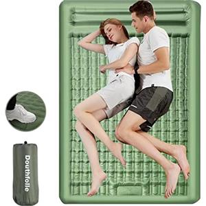Douthfolle Materassino Campeggio Matrimoniale, 12cm di Spessore Doppio Materassino da Campeggio Gonfiabile per 2 Persone Materassino per Zaino in Spalla, Escursionismo,Tenda,Viaggio