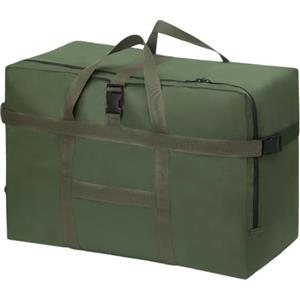 KYSUN Borsa da Viaggio Pieghevole Extra Grande, Grande Capacità Borsa da Viaggio Duffel, Leggera e Impermeabile Sopra i Bagagli, per Compagnia Aerea, Viaggi, Campeggio, Traslochi, 70 * 35 * 48cm, Verde