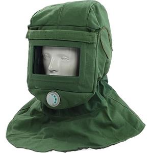 Marhynchus Cappuccio per Sabbiatura Antipolvere con Design di Sfiato e Vetro Trasparente, Casco per Sabbiatrice con Protezione per il Collo per la Lucidatura della Sabbiatura