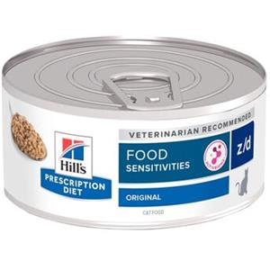 Hill's Prescription Diet z/d - Alimento Umido per Gatti 156g, per Sensibilità Alimentari e Intolleranze