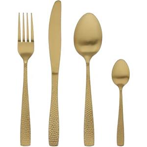 Tognana Pauline, servizio 24 posate, acciaio, oro