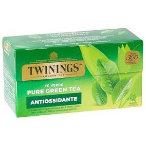 Twinings, Tè Verde Pure Green Tea, Pregiato Tè Verde Orientale, Gusto Delicato e Rinfrescante, Infusi e Tisane, 1 Confezione da 25 Filtri