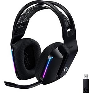 Logitech G G733 LIGHTSPEED Cuffia Wireless con Microfono Gaming con Fascia per la Testa a Sospensione, LIGHTSYNC RGB, Tecnologia Microfono Blue VOICE e driver audio PRO-G - Nero