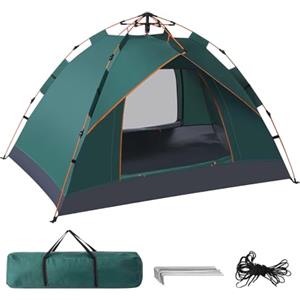 LAUFUY Tenda da campeggio per 2 persone, automatica, pop-up, impermeabile, 200 x 150 x 110 cm, per trekking, festival, famiglie e montaggio rapido