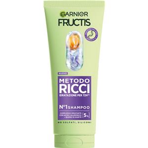 Garnier Fructis Shampoo Metodo Ricci 200 ml - Idratante e Deterge i Capelli Ricci con Acido Ialuronico e Burro di Karité