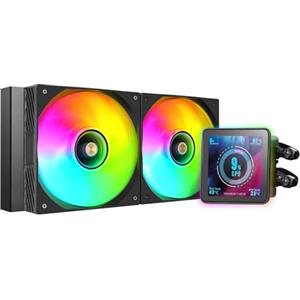 Mars Gaming ML-VISIONPRO240, Raffreddamento a Liquido AIO, TDP 500W, 2x Ventole ARGB 120mm FDB con Nucleo in Rame e Alluminio, Schermo LCD IPS 4" Rimovibile, Opti-Chamber 3a Generazione, Nero