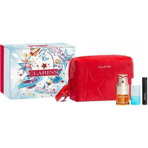 Clarins Cofanetto Rituale Double Serum Eye - Siero Contorno Occhi 20ml, Struccante Bifasico 30ml, Mascara 3ml