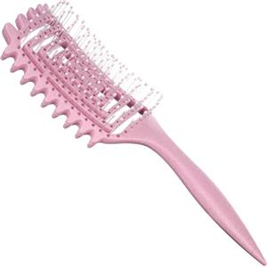 LOPHE Spazzola per Ricci Bounce, Spazzola for Arricciature Bounce Unisex, Spazzola per Capelli Curva Spazzola Bagnati e Asciutti, Ricci Styling per Districare, Modellare(Rosa Chiaro)