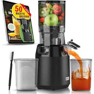 LEBENLANG Estrattore frutta e verdura - Incl. ricettario & grande apertura da 130 mm I 100% senza BPA I Slow Juicer machine Estrattori di succo a freddo I Centrifuga melograno professionale Entsafter