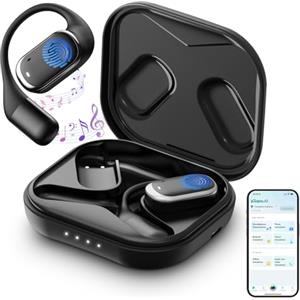 Ninonly Auricolari con Traduttore simultaneo Ninonly Bluetooth 5.3 Cuffie per Traduzione Simultanea con 150 Lingue 7 Modalità di Traduzione 3 in 1 traduttore simultaneo vocale 66 ore per Viaggi, Affari