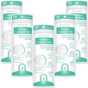 LOPHE Dischetti Detergenti Struccanti, 500Pezzi Dischetti 100% Cotone, Original Dischetti Struccanti Girare, per Viso e Occhi, Tutti i Tipi di Pelle