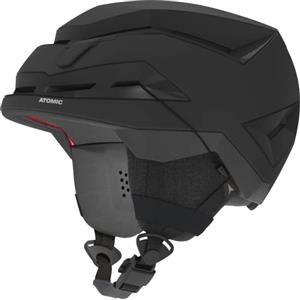 ATOMIC BACKLAND Casco da sci leggero e sicuro, massimo assorbimento degli urti, ventilazione Active Aircon, cuscinetti auricolari 3D + sistema Fit a 360°, per teste da 55-59 cm, nero, taglia M