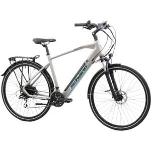 F.lli Schiano E-Wave, Bici Elettrica da Trekking 28 Inches per Adulti, 36V 11.6Ah Batteria Rimovibile, Motore 250W 50Nm, Trekking Ebike, Argento