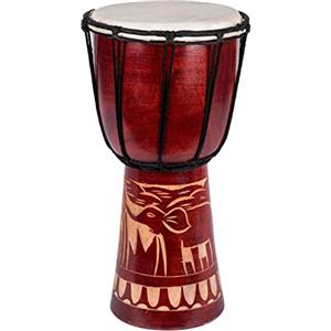 Ciffre Tamburo Djembe grande 70 cm Tamburo Bongo Elefante marrone Commercio equo e solidale Top Sound