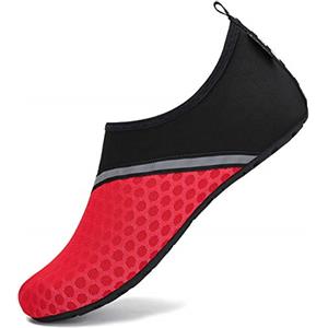 SAGUARO Scarpe da Immersione Uomo Scarpette da Scoglio Donna Scarpe Acqua Piscina Spiaggia Mare Rosso Nero 40/41