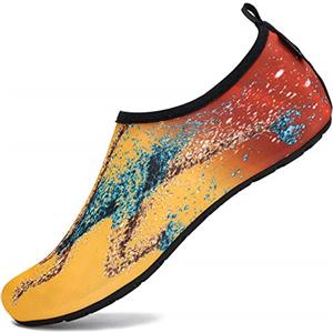 SAGUARO Scarpe da Immersione Uomo Scarpette da Scoglio Donna Scarpe Acqua Piscina Spiaggia Mare Giallo e Rosso 36/37