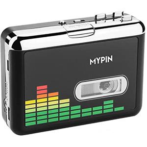 MYPIN Registratore a Cassetta, MYPIN Cassette Player Lettore di Cassetta e Convertitore da Cassetta a MP3 USB Nessun PC Richiesto