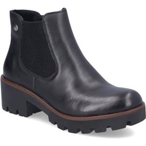 Rieker 79265, Barca Chelsea Donna, Nero, 40 EU