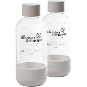 Beghelli 3336 - Bottiglie in PET con tappo ermetico per la gasatura dell'acqua, Capacità 0,92 litri, confezione doppia