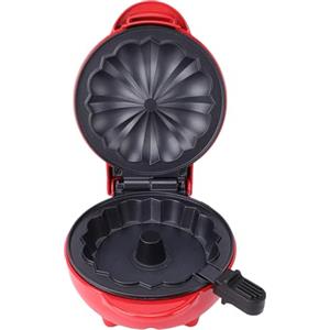 Asixxsix Mini Cake Maker, 550W Design a Forma di Torta Waffle Iron Piastra Antiaderente Doppio Lato Riscaldamento Rapido Macchina per Pancake per Colazione Snack Dessert (Spina europea 220 V)