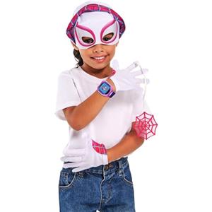 Rubie's Rubies Marvel Ufficiale - Kit Bambini Costume GHOST SPIDER - 1 accessori Spidey con orologio, maschera, guanti e mini ragnatela, taglia unica, per Carnevale, Halloween, compleanno