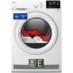 AEG Serie 7000, Asciugatrice a Pompa di Calore, 8 kg, TR7G81OW, Tecnologia SensiDry, Classe E, MixDry per Cotoni e Sintetici, Tecnologia PreciseDry per Risparmio Energia, 64 dB, 850x596x638 mm