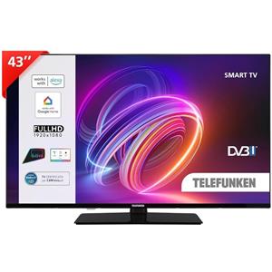 Telefunken Smart TV 43 Pollici LED Full HD 1080p con Sistema Linux - Colore Nero