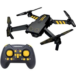 ODS TOYS Radiofly - Space Wasp 32 - Drone RC 2.4GHz richiudibile - Camera 480p - Wi-Fi - App - 8 funzioni - 3 velocità - Flip 360° - Fermoposizione - Decollo/Atterraggio assistiti - 32x27x5.2 cm