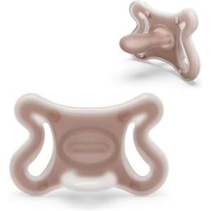 Suavinex, Ciuccio neonato Zero Zero tettarella simmetrica SX Pro bambini da 0 a 6 mesi, Ipoallergenico, per pelli sensibili, Silicone delicato, Rispetta l'allattamento al seno, Deep