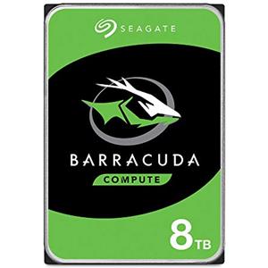 Seagate BarraCuda 8TB, Unità disco interna, 3,5", PC & PC Portatili, SATA, 6 Gb/s, 5.400 RPM, 256 MB cache, FFP (ST8000DMZ04/004)