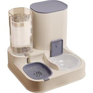 PETCUTE Distributore Automatico Cibo e Acqua Gatti/Cani 2 in 1,Distributore di Acqua da 1.3L,Distributore di Acqua per Animali Domestici,Piccoli,Gatti e Cuccioli,Facile Da Pulire,Cibo Secco e Umido