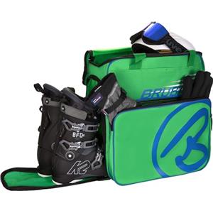 BRUBAKER Super Champion borsa per scarponi da sci con scomparto casco colore verde / blu