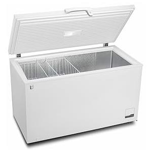 METRO Professional Congelatore a pozzetto GHF2500, acciaio/alluminio, 165 x 73.5 x 83.5 cm, 125 W, 2 cestelli, illuminazione a LED, con serratura, bianco (500 L)