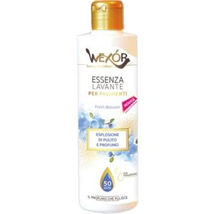 Wexor Detersivo Pavimenti Super Profumato senza Risciacquo con Oli Essenziali fresco Profumo di Fiori Essenza Lavante per Pavimenti Detergente Neutro Concentrato Pulisce a fondo 50 Dosi