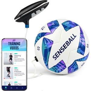 SenseBall Pallone da Calcio & App Taglia 3 Tutti i Livelli | Attrezzatura di Allenamento Quotidiano per Giovani Giocatori | Migliora Abilità & Controllo con Programma di Allenatore Professionale 50+ Video