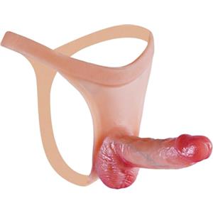 Umania Slip indossabile con dildo in silicone da 17,5 cm, piccolo, solido e morbido, ideale per principianti, coppie lesbiche, stimolatore di punto G, ano e vagina, giocattolo carino